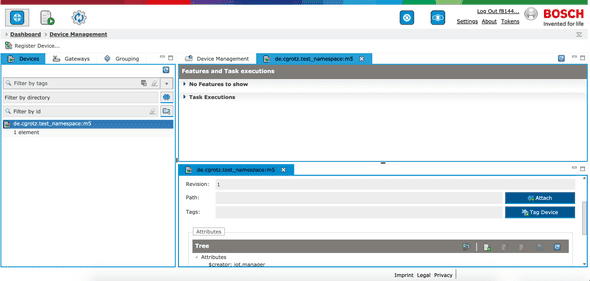 24 iot manager dm device selected scrolled to tags